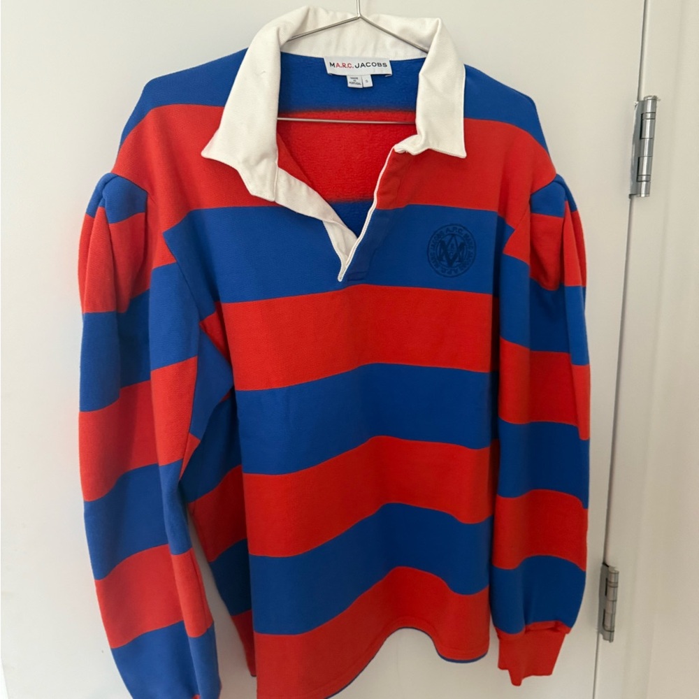 Marc Jacobs Orange and Blue Striped Shirt